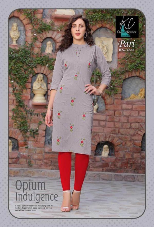 KC Pari 4 Rayon Fancy Embroidery Kurti 